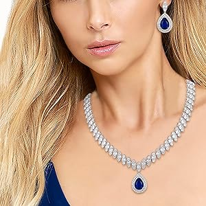 Amazon.com: EVER FAITH Women's Marquise CZ Leaf Teardrop